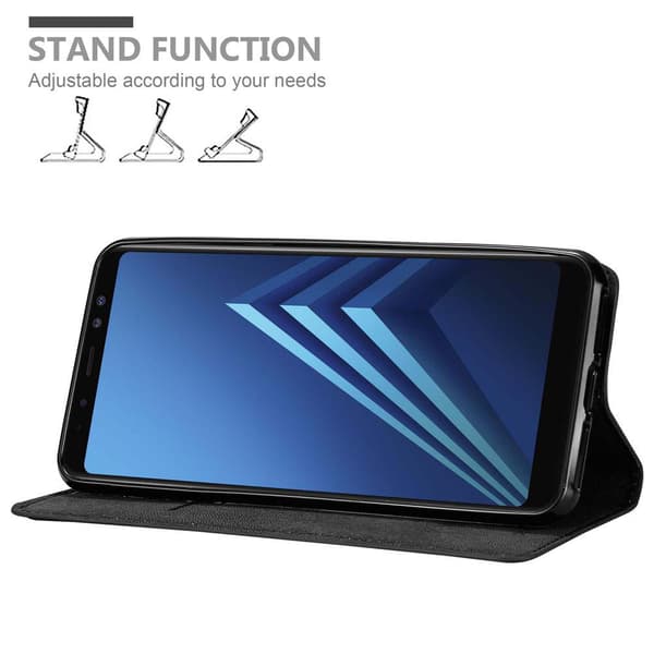 Samsung Galaxy A8 2018 Fodral Skal Plånboksfodral Case med magnetisk stängning, ståfunktion och kortficka