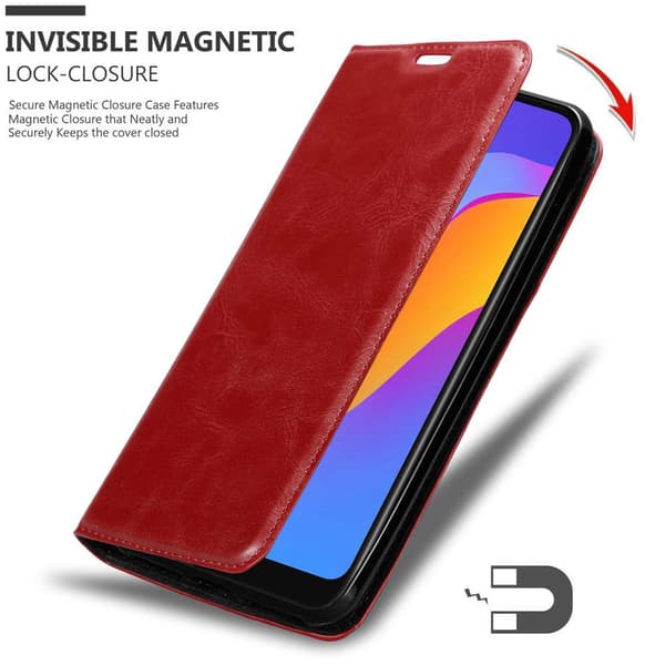 Lommebokdeksel til Honor 8A Deksel med magnetisk lukking, stativfunksjon og kortlomme