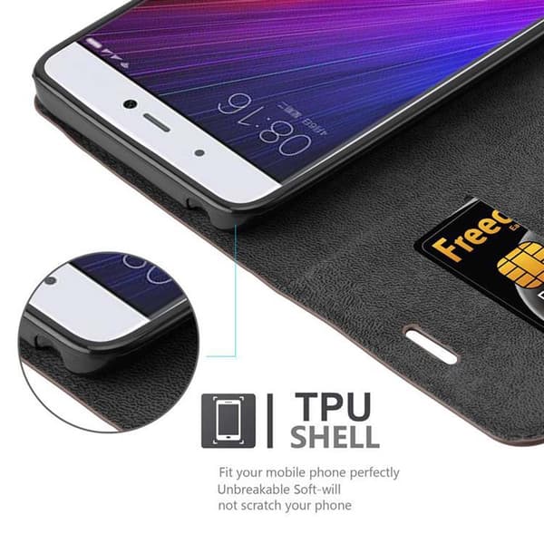 Xiaomi Mi 5s Suojakotelo Suojakuori Lompakkokotelo Matkapuhelinkotelo jossa magneettisuljenta, jalusta-toiminto ja korttitasku