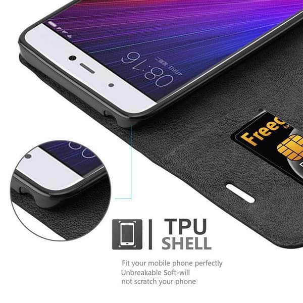 Xiaomi Mi 5s Suojakotelo Suojakuori Lompakkokotelo Matkapuhelinkotelo jossa magneettisuljenta, jalusta-toiminto ja korttitasku