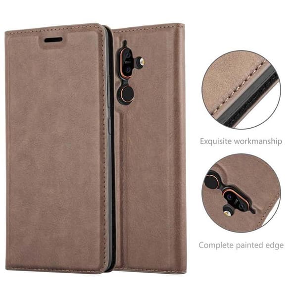 Nokia 7 PLUS Fodral Skal Plånboksfodral Case med magnetisk stängning, ståfunktion och kortficka