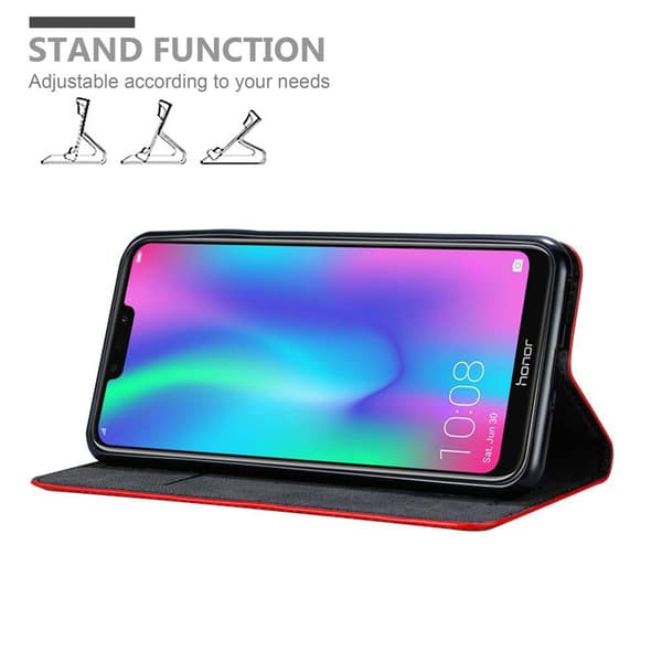Lommebokdeksel til Honor 8C Deksel med magnetisk lukking, stativfunksjon og kortlomme