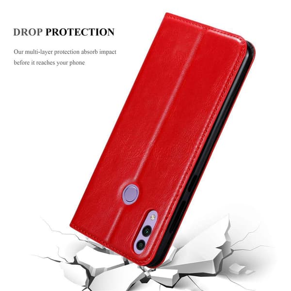Lommebokdeksel til Honor 8C Deksel med magnetisk lukking, stativfunksjon og kortlomme