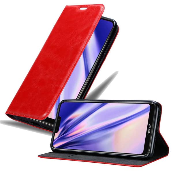 Lommebokdeksel til Honor 8C Deksel med magnetisk lukking, stativfunksjon og kortlomme