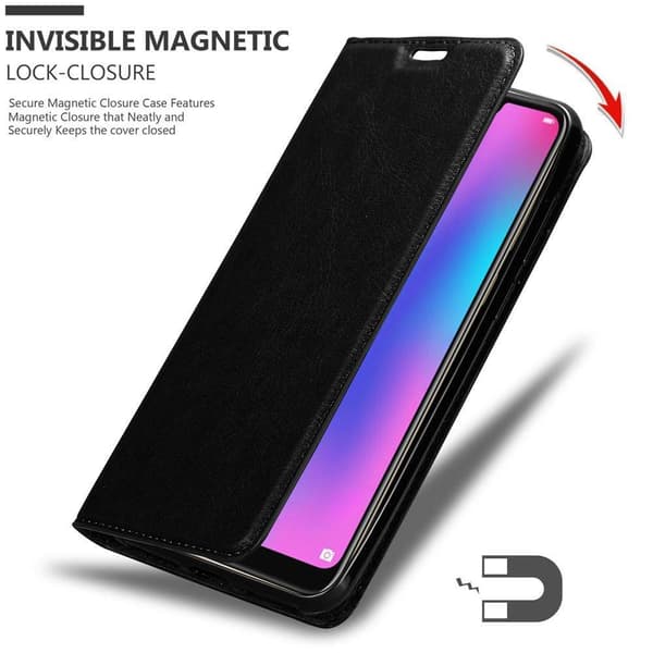 Lommebokdeksel til Honor 8C Deksel med magnetisk lukking, stativfunksjon og kortlomme