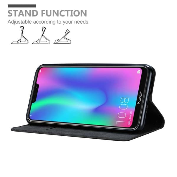 Lommebokdeksel til Honor 8C Deksel med magnetisk lukking, stativfunksjon og kortlomme
