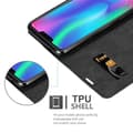 Miniatyrbilde 2 av 7: Lommebokdeksel til Honor 8C Deksel med magnetisk lukking, stativfunksjon og kortlomme