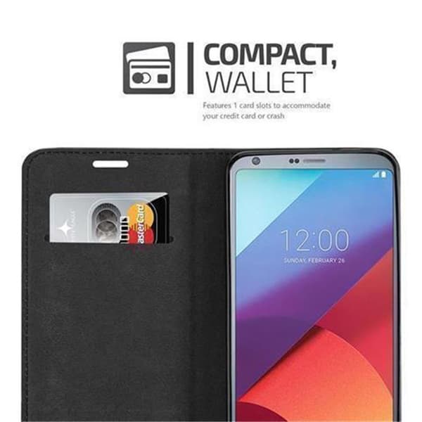 Lommebokdeksel til LG G6 Deksel med magnetisk lukking, stativfunksjon og kortlomme