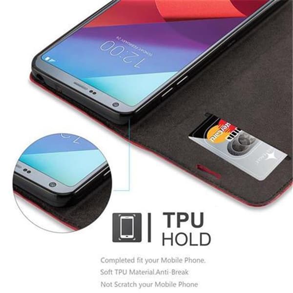 Lommebokdeksel til LG G6 Deksel med magnetisk lukking, stativfunksjon og kortlomme