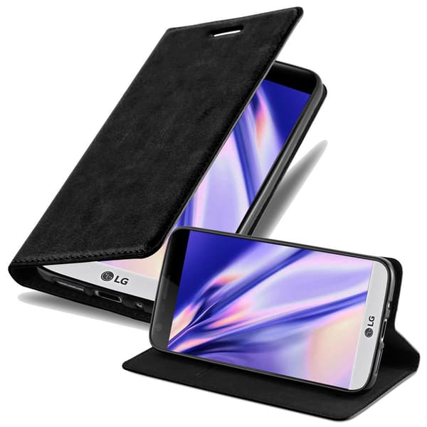 Lommebokdeksel til LG G5 Deksel med magnetisk lukking, stativfunksjon og kortlomme NATTSORT