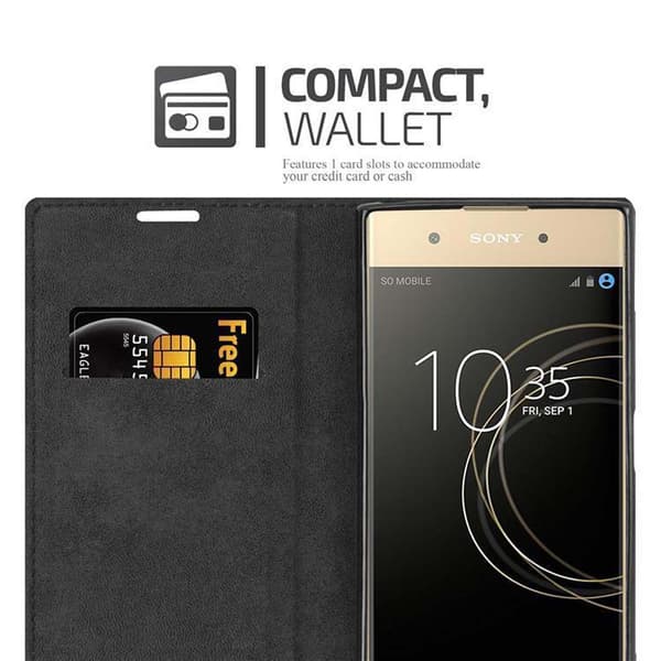 Lommebokdeksel til Sony Xperia XA1 PLUS Deksel med magnetisk lukking, stativfunksjon og kortlomme