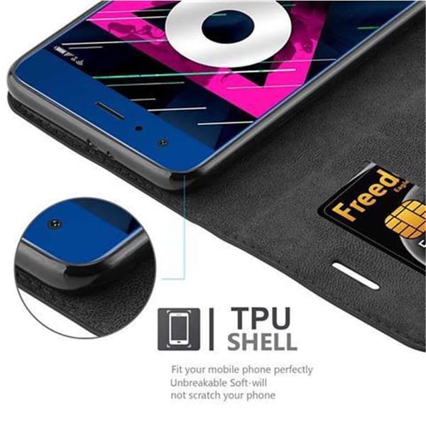 Honor 9 Fodral Skal Plånboksfodral Case med magnetisk stängning, ståfunktion och kortficka