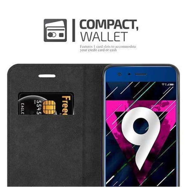Honor 9 Fodral Skal Plånboksfodral Case med magnetisk stängning, ståfunktion och kortficka