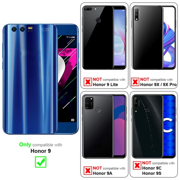 Honor 9 Fodral Skal Plånboksfodral Case med magnetisk stängning, ståfunktion och kortficka