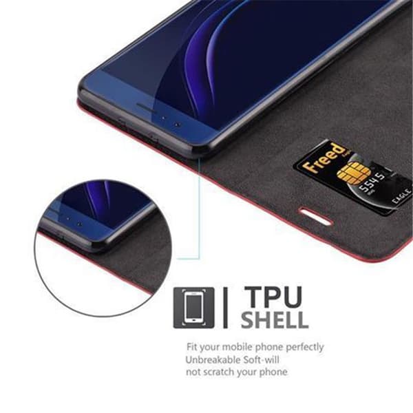 Honor 8 / 8 PREMIUM Fodral Skal Plånboksfodral Case med magnetisk stängning, ståfunktion och kortficka