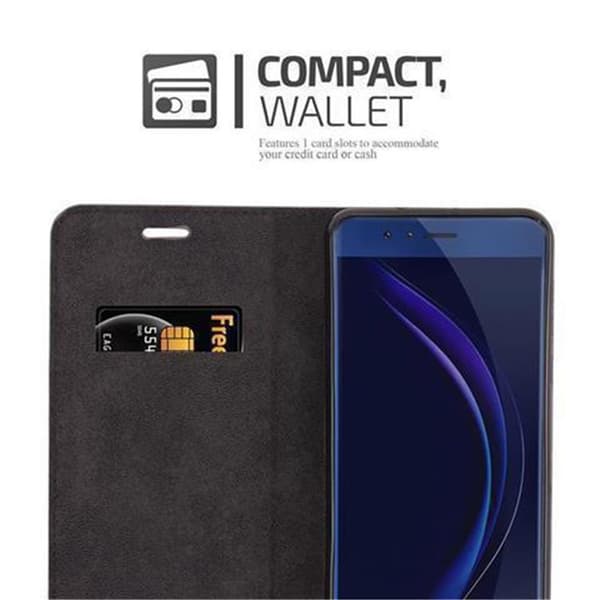 Honor 8 / 8 PREMIUM Fodral Skal Plånboksfodral Case med magnetisk stängning, ståfunktion och kortficka