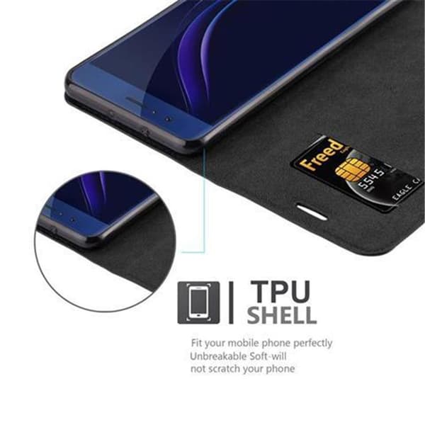 Honor 8 / 8 PREMIUM Fodral Skal Plånboksfodral Case med magnetisk stängning, ståfunktion och kortficka