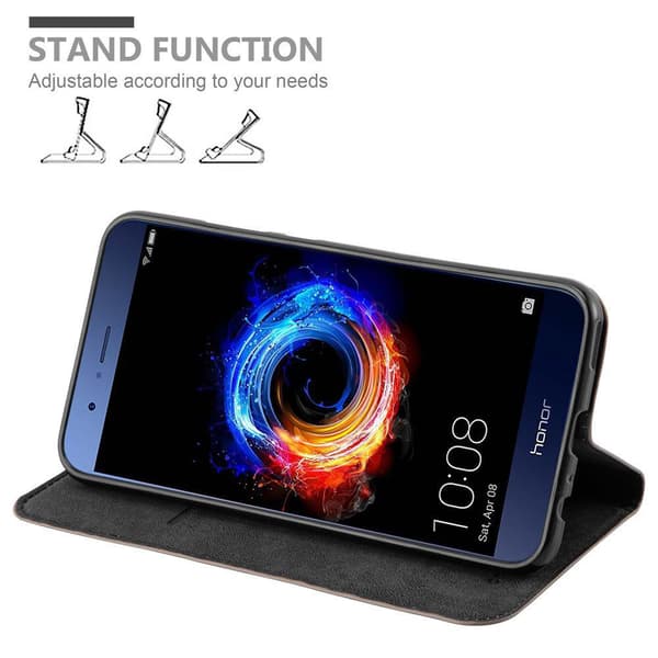 Lommebokdeksel til Honor 8 PRO Deksel med magnetisk lukking, stativfunksjon og kortlomme