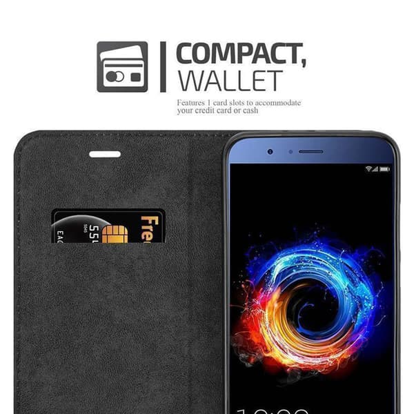 Lommebokdeksel til Honor 8 PRO Deksel med magnetisk lukking, stativfunksjon og kortlomme