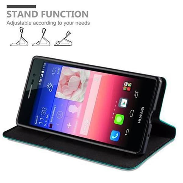 Huawei ASCEND P7 Fodral Skal Plånboksfodral Case med magnetisk stängning, ståfunktion och kortficka