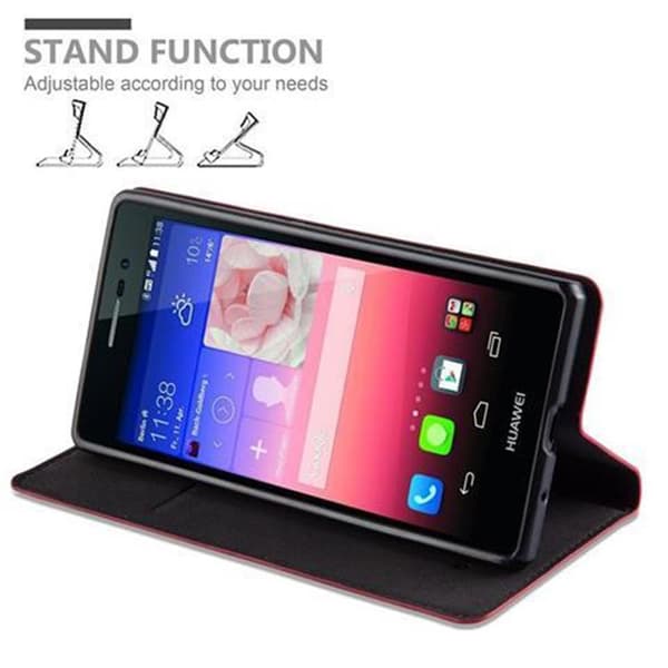 Huawei ASCEND P7 Fodral Skal Plånboksfodral Case med magnetisk stängning, ståfunktion och kortficka