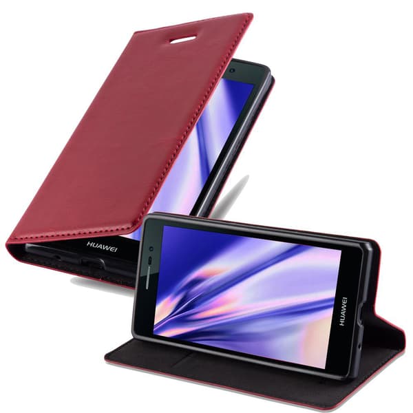 Huawei ASCEND P7 Fodral Skal Plånboksfodral Case med magnetisk stängning, ståfunktion och kortficka