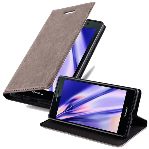 Huawei ASCEND P7 Fodral Skal Plånboksfodral Case med magnetisk stängning, ståfunktion och kortficka