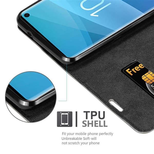 Samsung Galaxy S10 4G Suojakotelo Suojakuori Lompakkokotelo Matkapuhelinkotelo jossa magneettisuljenta, jalusta-toiminto ja korttitasku