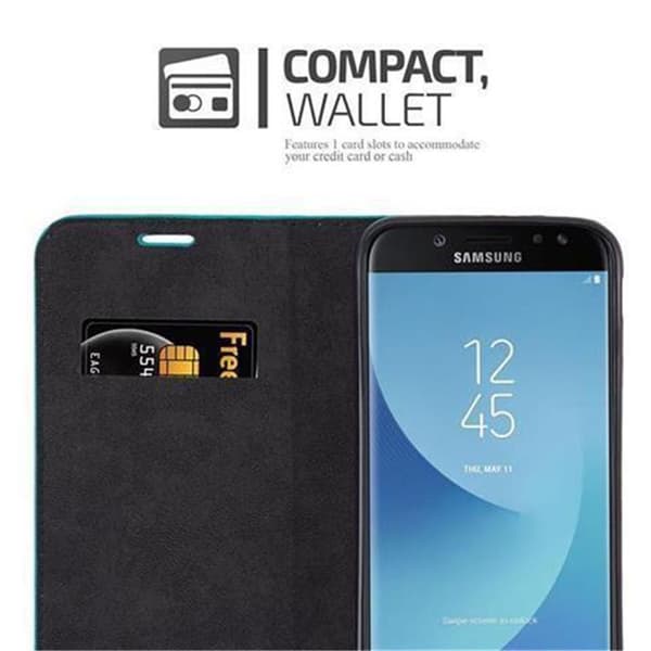 Lommebokdeksel til Samsung Galaxy J7 2017 Deksel med magnetisk lukking, stativfunksjon og kortlomme