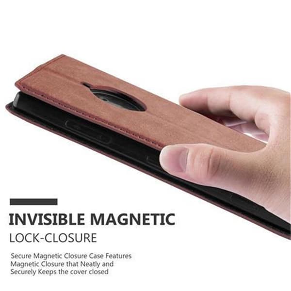 Lommebokdeksel til Nokia Lumia 830 Deksel med magnetisk lukking, stativfunksjon og kortlomme