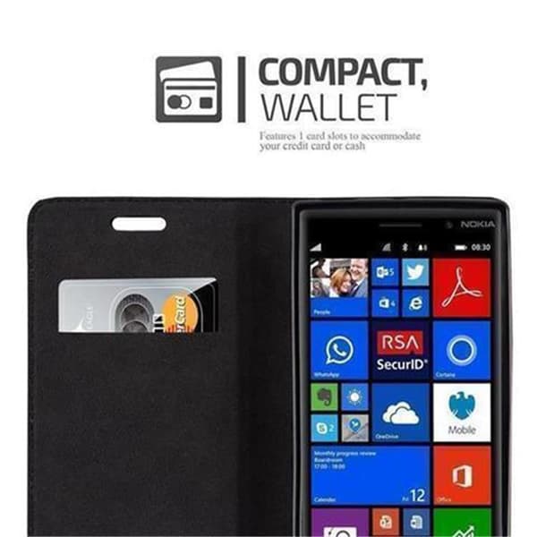 Nokia Lumia 830 Fodral Skal Plånboksfodral Case med magnetisk stängning, ståfunktion och kortficka