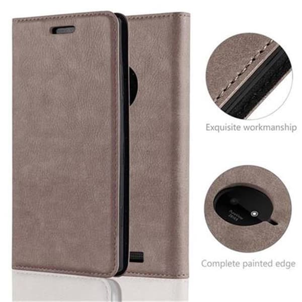 Nokia Lumia 830 Fodral Skal Plånboksfodral Case med magnetisk stängning, ståfunktion och kortficka