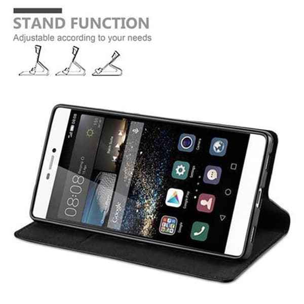 Huawei P8 Suojakotelo Suojakuori Lompakkokotelo Matkapuhelinkotelo jossa magneettisuljenta, jalusta-toiminto ja korttitasku