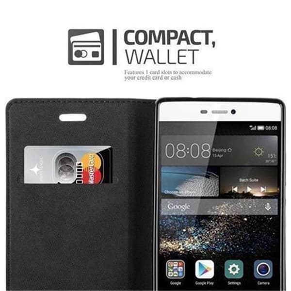 Huawei P8 Suojakotelo Suojakuori Lompakkokotelo Matkapuhelinkotelo jossa magneettisuljenta, jalusta-toiminto ja korttitasku