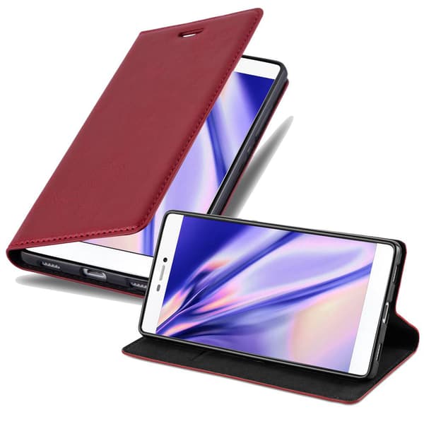 Huawei P8 Suojakotelo Suojakuori Lompakkokotelo Matkapuhelinkotelo jossa magneettisuljenta, jalusta-toiminto ja korttitasku