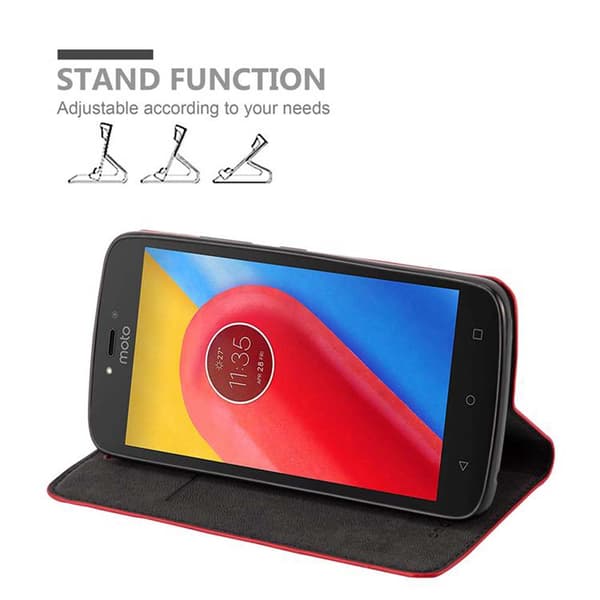 Motorola MOTO C Fodral Skal Plånboksfodral Case med magnetisk stängning, ståfunktion och kortficka
