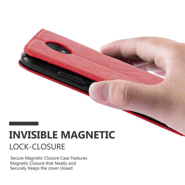 Motorola MOTO C Fodral Skal Plånboksfodral Case med magnetisk stängning, ståfunktion och kortficka