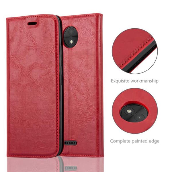 Motorola MOTO C Fodral Skal Plånboksfodral Case med magnetisk stängning, ståfunktion och kortficka