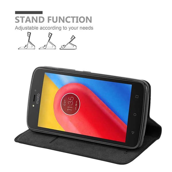 Motorola MOTO C Fodral Skal Plånboksfodral Case med magnetisk stängning, ståfunktion och kortficka