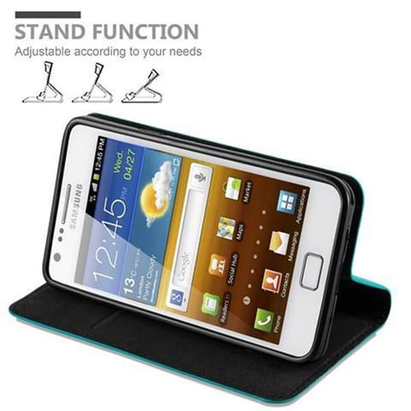 Samsung Galaxy S2 / S2 PLUS Fodral Skal Plånboksfodral Case med magnetisk stängning, ståfunktion och kortficka