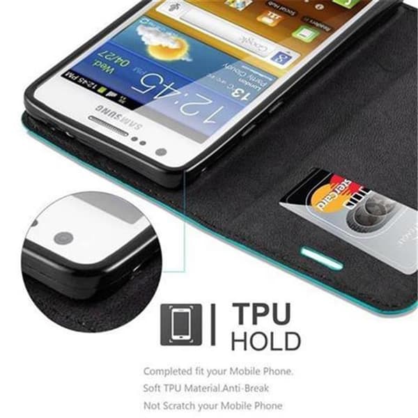 Samsung Galaxy S2 / S2 PLUS Suojakotelo Suojakuori Lompakkokotelo Matkapuhelinkotelo jossa magneettisuljenta, jalusta-toiminto ja korttitasku