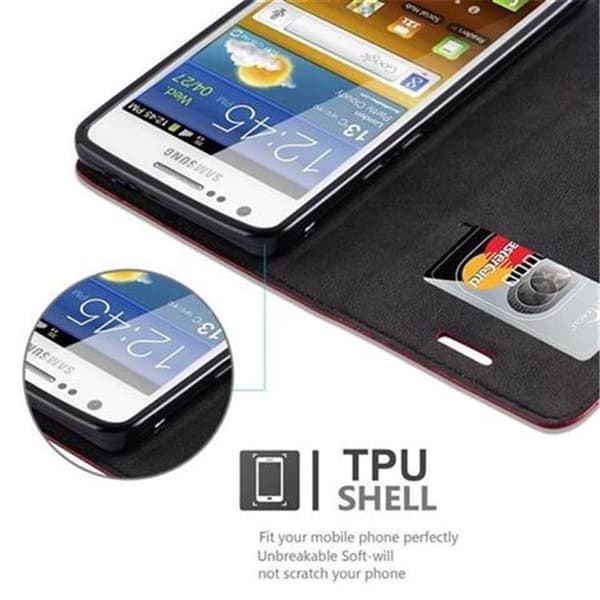 Samsung Galaxy S2 / S2 PLUS Suojakotelo Suojakuori Lompakkokotelo Matkapuhelinkotelo jossa magneettisuljenta, jalusta-toiminto ja korttitasku