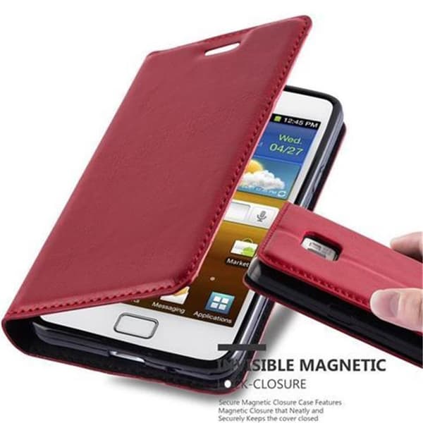 Samsung Galaxy S2 / S2 PLUS Suojakotelo Suojakuori Lompakkokotelo Matkapuhelinkotelo jossa magneettisuljenta, jalusta-toiminto ja korttitasku