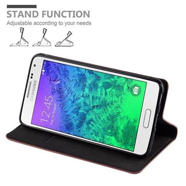 Samsung Galaxy ALPHA Fodral Skal Plånboksfodral Case med magnetisk stängning, ståfunktion och kortficka