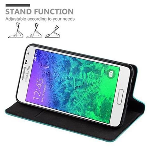 Samsung Galaxy ALPHA Fodral Skal Plånboksfodral Case med magnetisk stängning, ståfunktion och kortficka