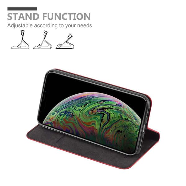 iPhone XS MAX Fodral Skal Plånboksfodral Case med magnetisk stängning, ståfunktion och kortficka