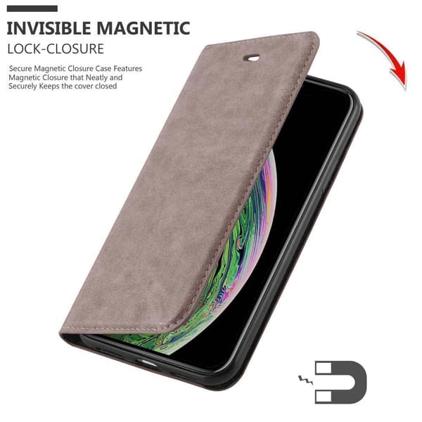 iPhone XS MAX Fodral Skal Plånboksfodral Case med magnetisk stängning, ståfunktion och kortficka
