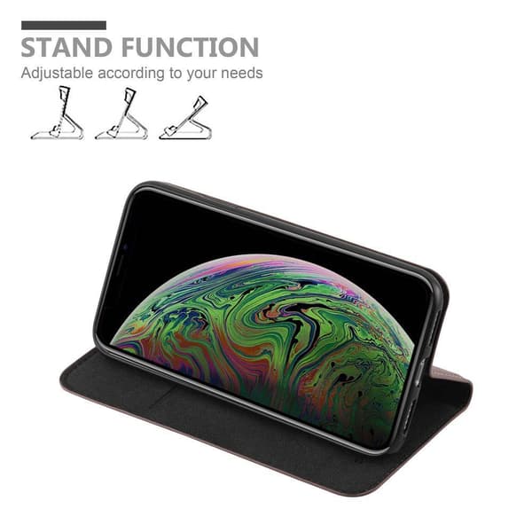 iPhone XS MAX Fodral Skal Plånboksfodral Case med magnetisk stängning, ståfunktion och kortficka