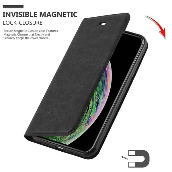 iPhone XS MAX Fodral Skal Plånboksfodral Case med magnetisk stängning, ståfunktion och kortficka