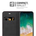 Pikkukuva 5 / 7: iPhone X / XS Suojakotelo Suojakuori Lompakkokotelo Matkapuhelinkotelo jossa magneettisuljenta, jalusta-toiminto ja korttitasku